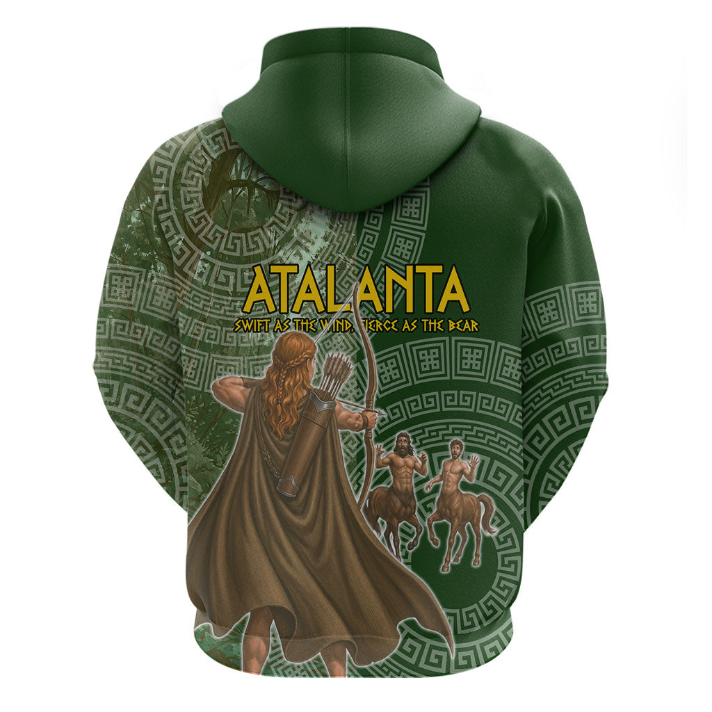 Atalanta Greek Mythology Huntress Archer Hoodie Ancient Greek Meander Pattern