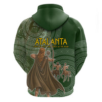 Atalanta Greek Mythology Huntress Archer Hoodie Ancient Greek Meander Pattern