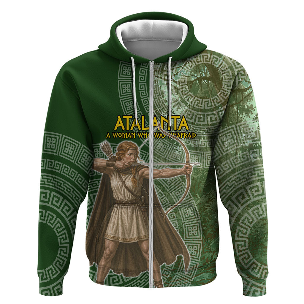 Atalanta Greek Mythology Huntress Archer Hoodie Ancient Greek Meander Pattern