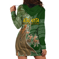 Atalanta Greek Mythology Huntress Archer Hoodie Dress Ancient Greek Meander Pattern
