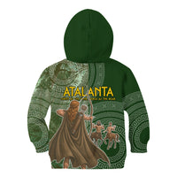 Atalanta Greek Mythology Huntress Archer Kid Hoodie Ancient Greek Meander Pattern
