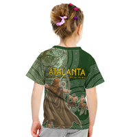 Atalanta Greek Mythology Huntress Archer Kid T Shirt Ancient Greek Meander Pattern