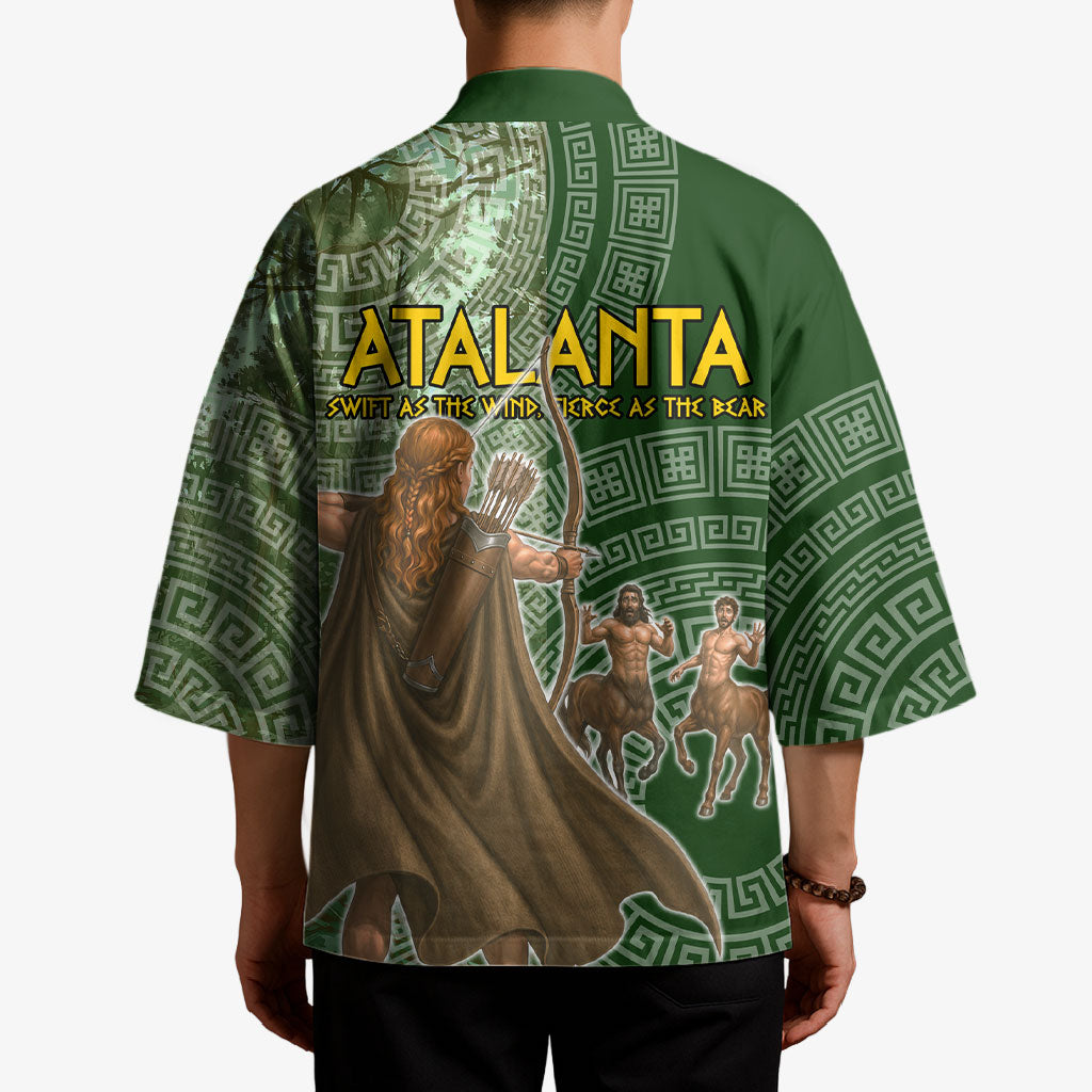 Atalanta Greek Mythology Huntress Archer Kimono Ancient Greek Meander Pattern