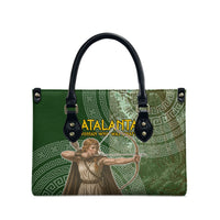 Atalanta Greek Mythology Huntress Archer Leather Bag Ancient Greek Meander Pattern
