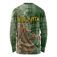 Atalanta Greek Mythology Huntress Archer Long Sleeve Shirt Ancient Greek Meander Pattern
