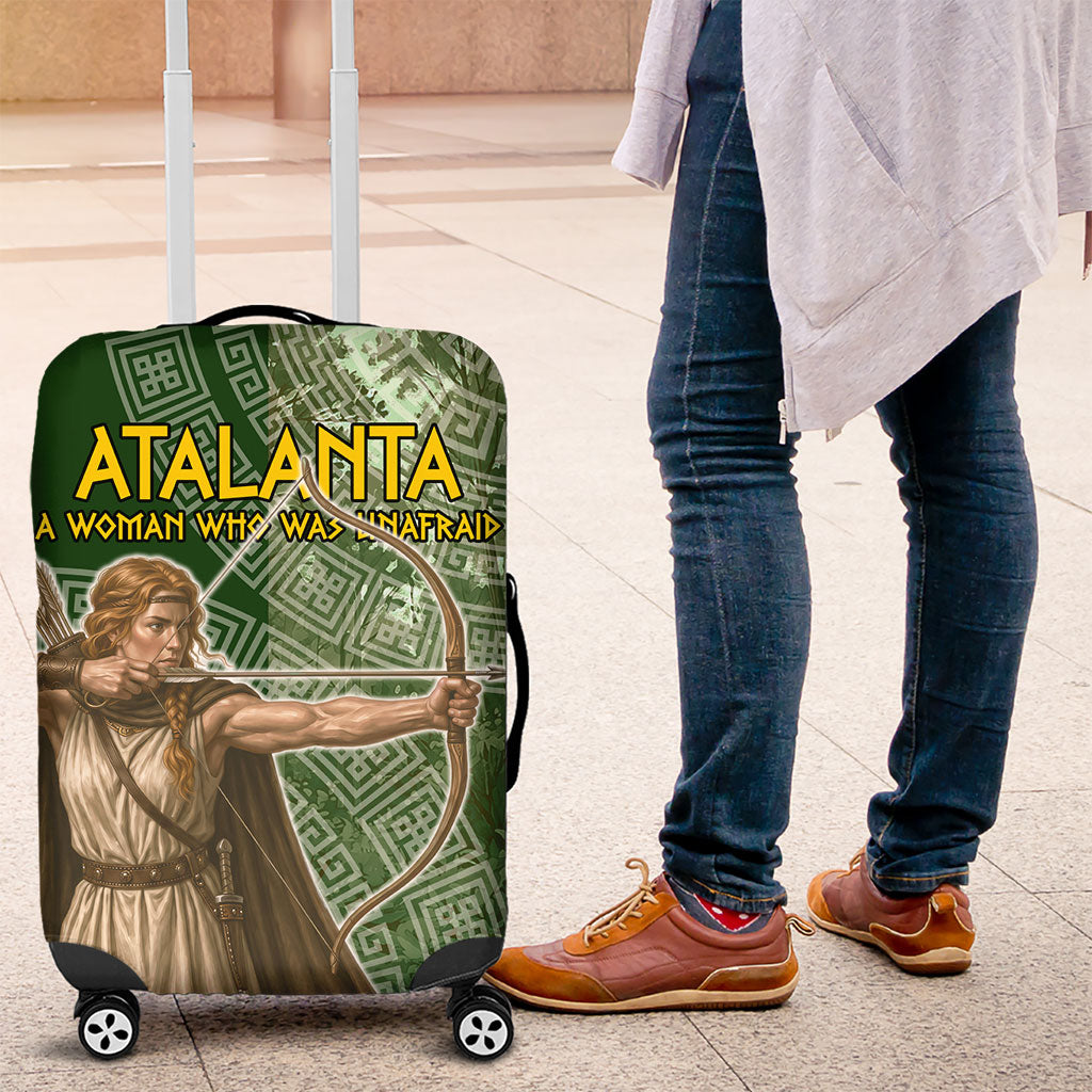 Atalanta Greek Mythology Huntress Archer Luggage Cover Ancient Greek Meander Pattern
