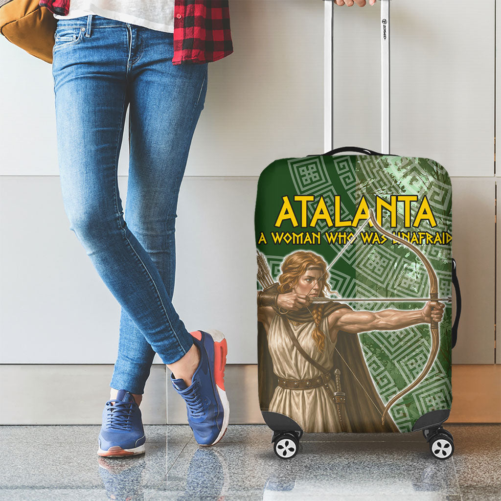 Atalanta Greek Mythology Huntress Archer Luggage Cover Ancient Greek Meander Pattern