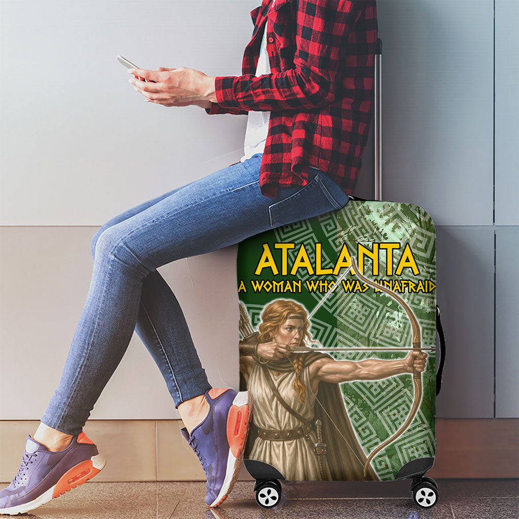 Atalanta Greek Mythology Huntress Archer Luggage Cover Ancient Greek Meander Pattern