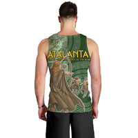 Atalanta Greek Mythology Huntress Archer Men Tank Top Ancient Greek Meander Pattern