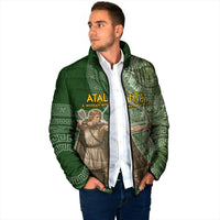 Atalanta Greek Mythology Huntress Archer Padded Jacket Ancient Greek Meander Pattern