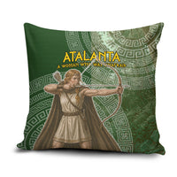 Atalanta Greek Mythology Huntress Archer Pillow Cover Ancient Greek Meander Pattern