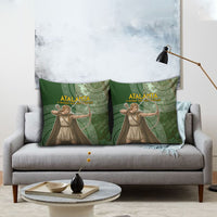 Atalanta Greek Mythology Huntress Archer Pillow Cover Ancient Greek Meander Pattern