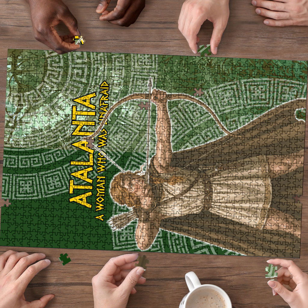 Atalanta Greek Mythology Huntress Archer Puzzle Ancient Greek Meander Pattern