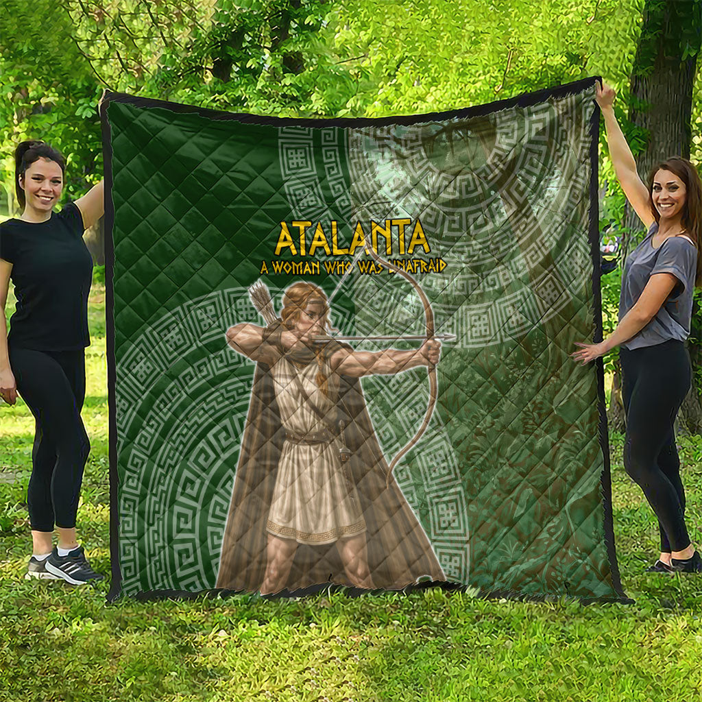 Atalanta Greek Mythology Huntress Archer Quilt Ancient Greek Meander Pattern