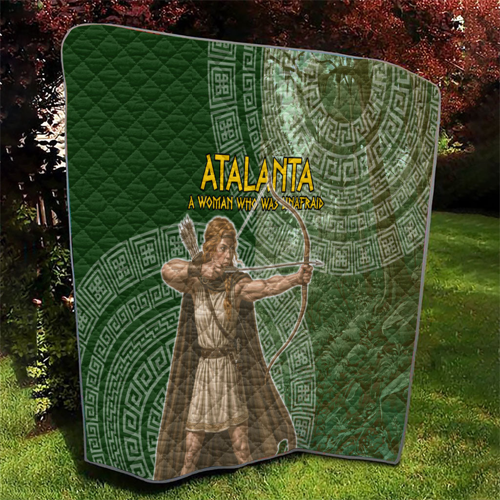 Atalanta Greek Mythology Huntress Archer Quilt Ancient Greek Meander Pattern