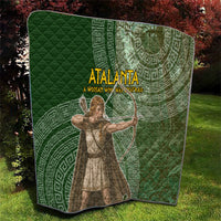 Atalanta Greek Mythology Huntress Archer Quilt Ancient Greek Meander Pattern