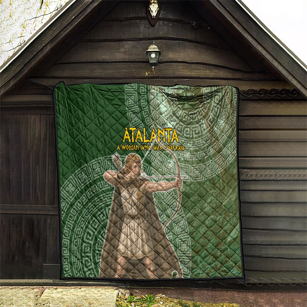 Atalanta Greek Mythology Huntress Archer Quilt Ancient Greek Meander Pattern