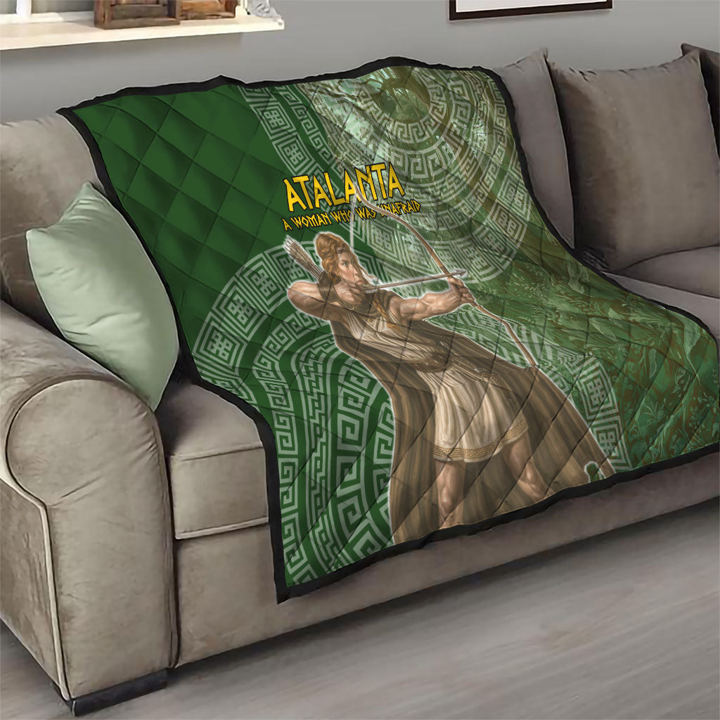 Atalanta Greek Mythology Huntress Archer Quilt Ancient Greek Meander Pattern