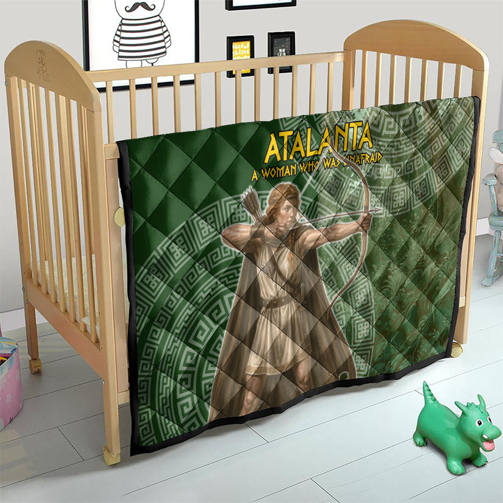 Atalanta Greek Mythology Huntress Archer Quilt Ancient Greek Meander Pattern