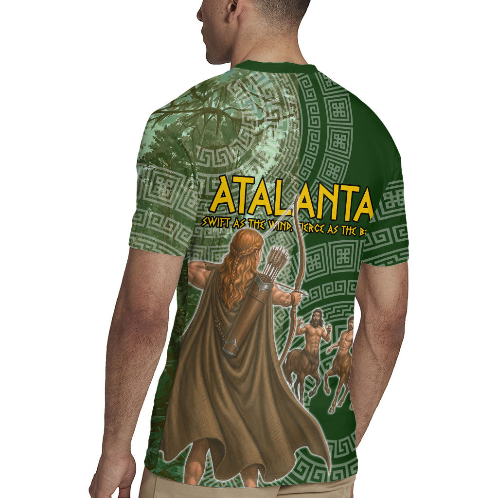 Atalanta Greek Mythology Huntress Archer Rugby Jersey Ancient Greek Meander Pattern