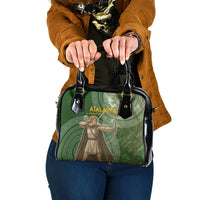 Atalanta Greek Mythology Huntress Archer Shoulder Handbag Ancient Greek Meander Pattern