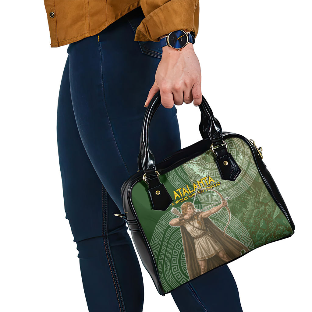 Atalanta Greek Mythology Huntress Archer Shoulder Handbag Ancient Greek Meander Pattern