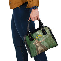 Atalanta Greek Mythology Huntress Archer Shoulder Handbag Ancient Greek Meander Pattern