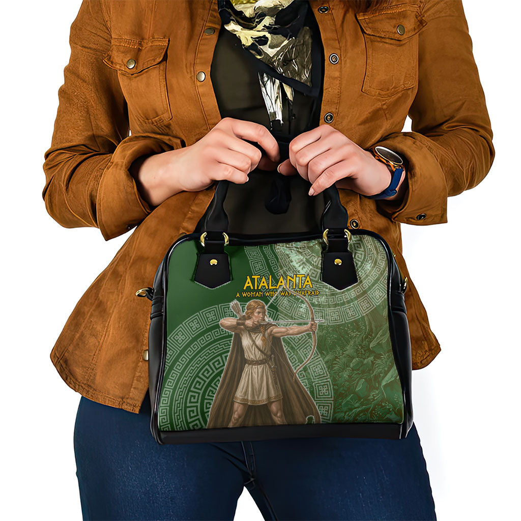 Atalanta Greek Mythology Huntress Archer Shoulder Handbag Ancient Greek Meander Pattern