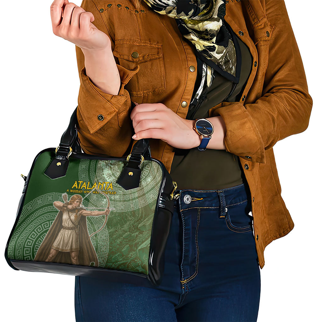 Atalanta Greek Mythology Huntress Archer Shoulder Handbag Ancient Greek Meander Pattern
