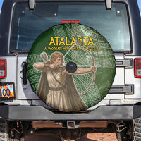 Atalanta Greek Mythology Huntress Archer Spare Tire Cover Ancient Greek Meander Pattern