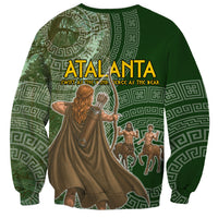 Atalanta Greek Mythology Huntress Archer Sweatshirt Ancient Greek Meander Pattern