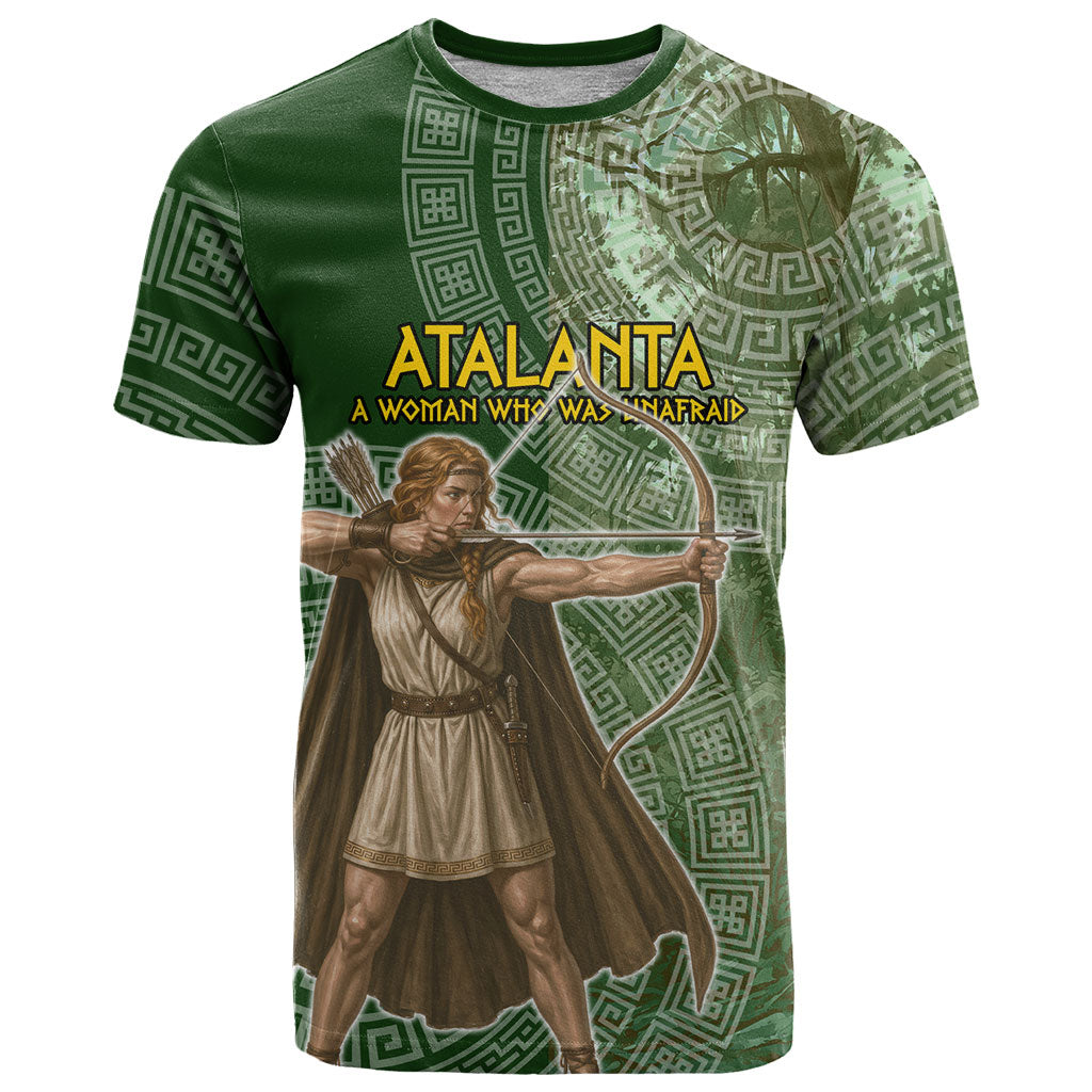 Atalanta Greek Mythology Huntress Archer T Shirt Ancient Greek Meander Pattern