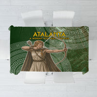 Atalanta Greek Mythology Huntress Archer Tablecloth Ancient Greek Meander Pattern