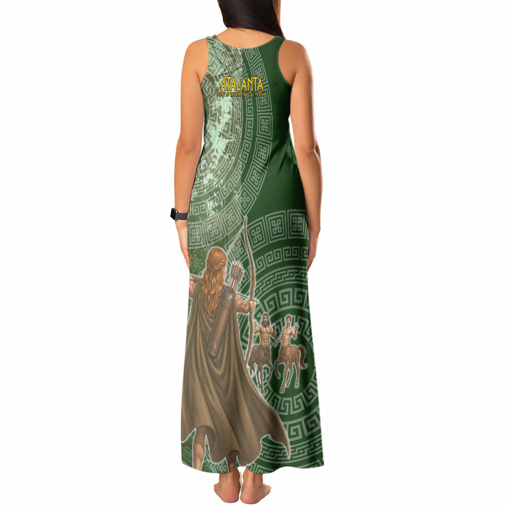 Atalanta Greek Mythology Huntress Archer Tank Maxi Dress Ancient Greek Meander Pattern
