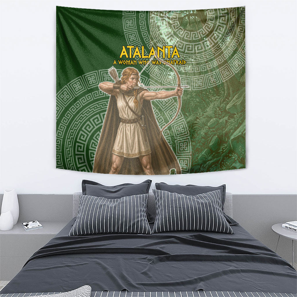 Atalanta Greek Mythology Huntress Archer Tapestry Ancient Greek Meander Pattern