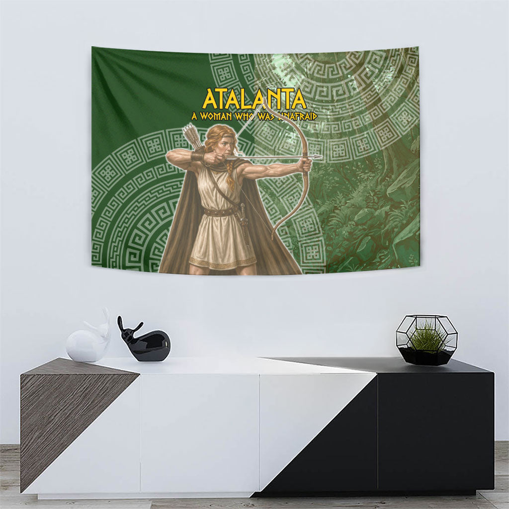 Atalanta Greek Mythology Huntress Archer Tapestry Ancient Greek Meander Pattern