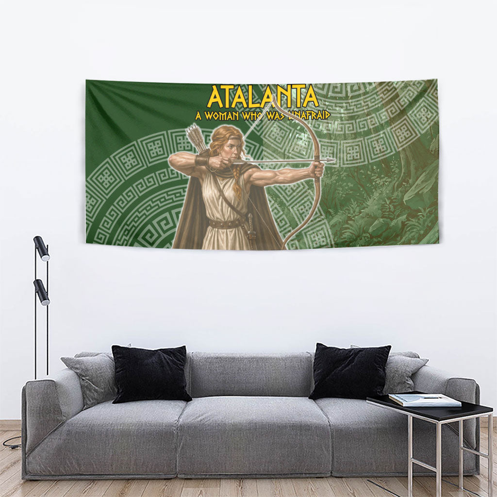 Atalanta Greek Mythology Huntress Archer Tapestry Ancient Greek Meander Pattern
