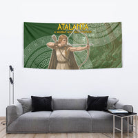 Atalanta Greek Mythology Huntress Archer Tapestry Ancient Greek Meander Pattern