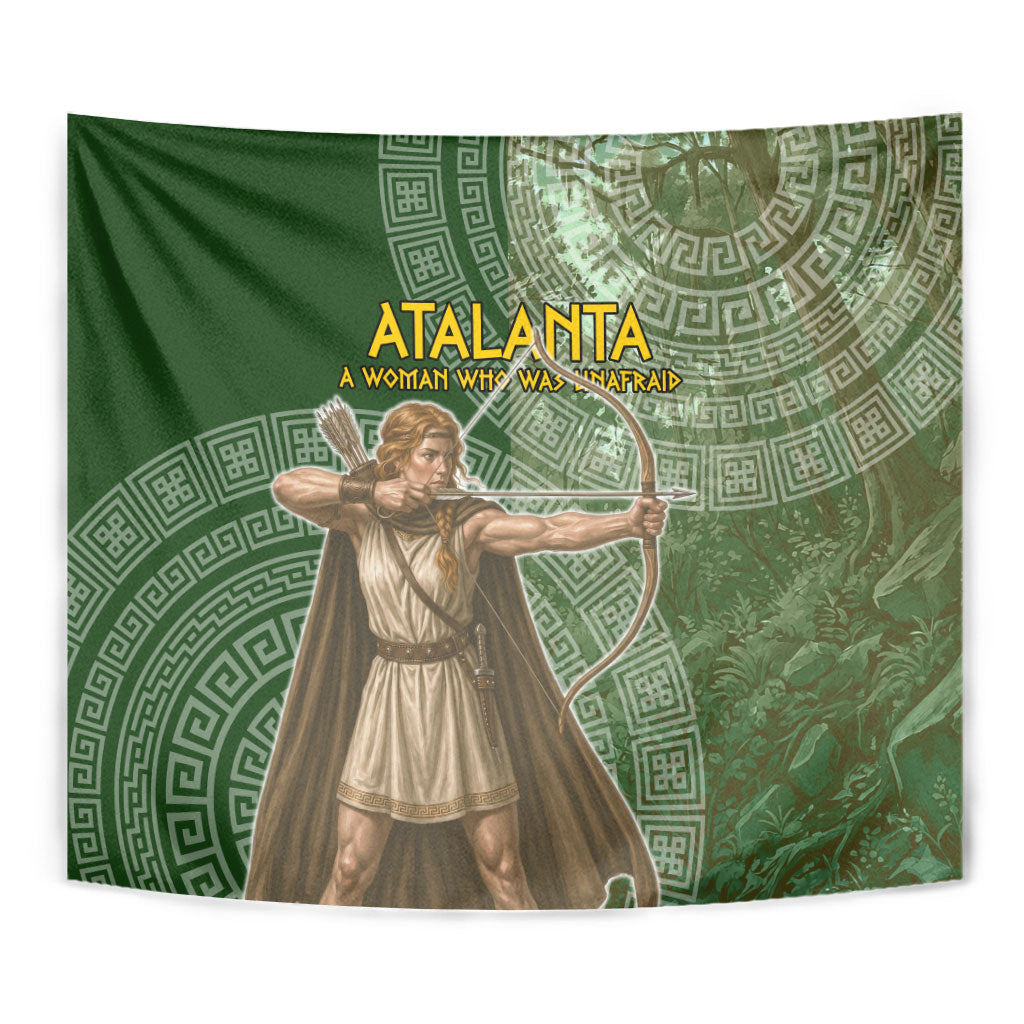 Atalanta Greek Mythology Huntress Archer Tapestry Ancient Greek Meander Pattern