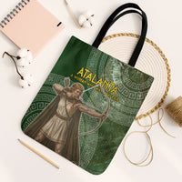 Atalanta Greek Mythology Huntress Archer Tote Bag Ancient Greek Meander Pattern