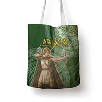Atalanta Greek Mythology Huntress Archer Tote Bag Ancient Greek Meander Pattern