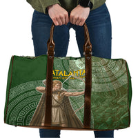 Atalanta Greek Mythology Huntress Archer Travel Bag Ancient Greek Meander Pattern