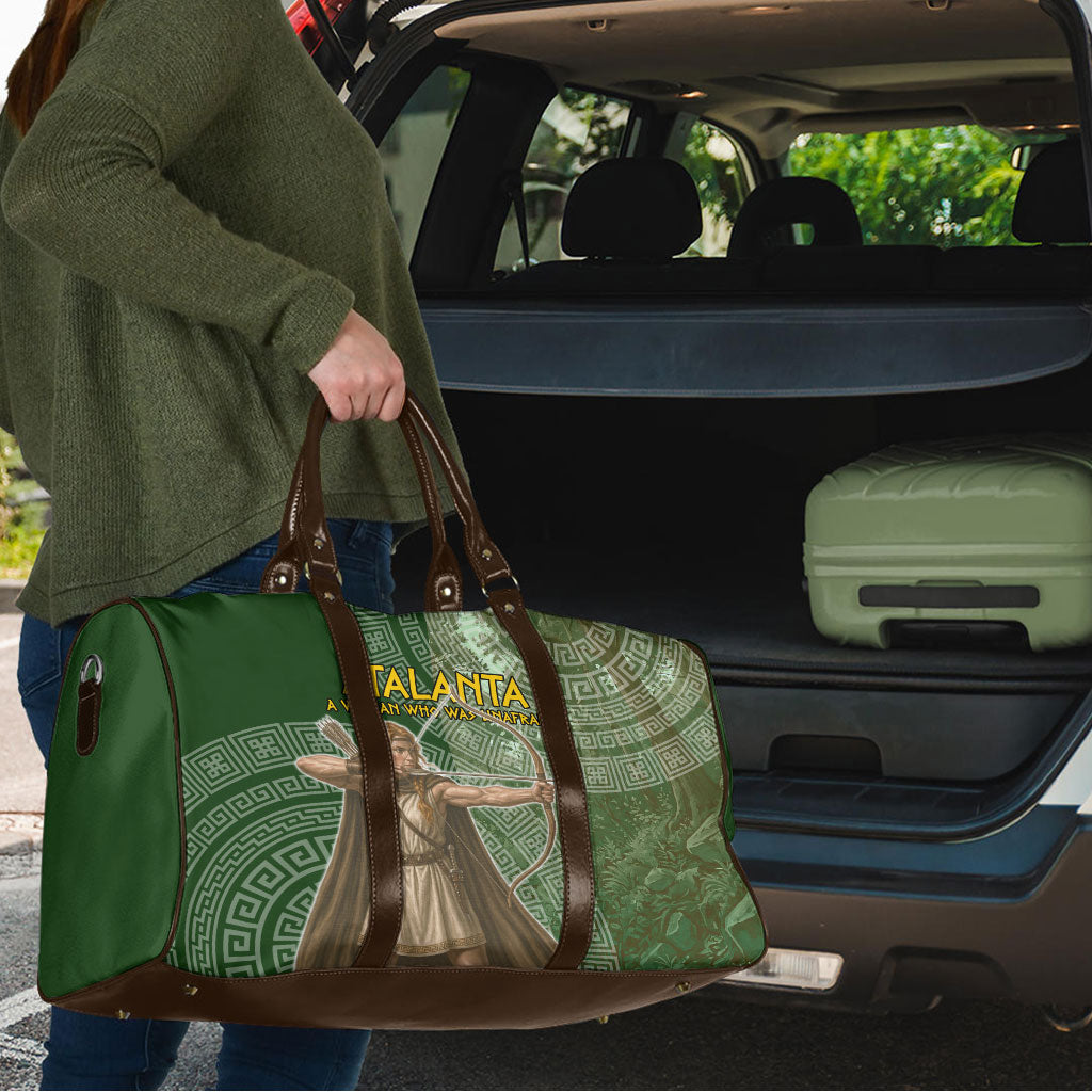 Atalanta Greek Mythology Huntress Archer Travel Bag Ancient Greek Meander Pattern