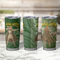 Atalanta Greek Mythology Huntress Archer Tumbler Cup Ancient Greek Meander Pattern