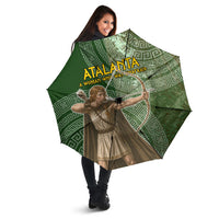 Atalanta Greek Mythology Huntress Archer Umbrella Ancient Greek Meander Pattern