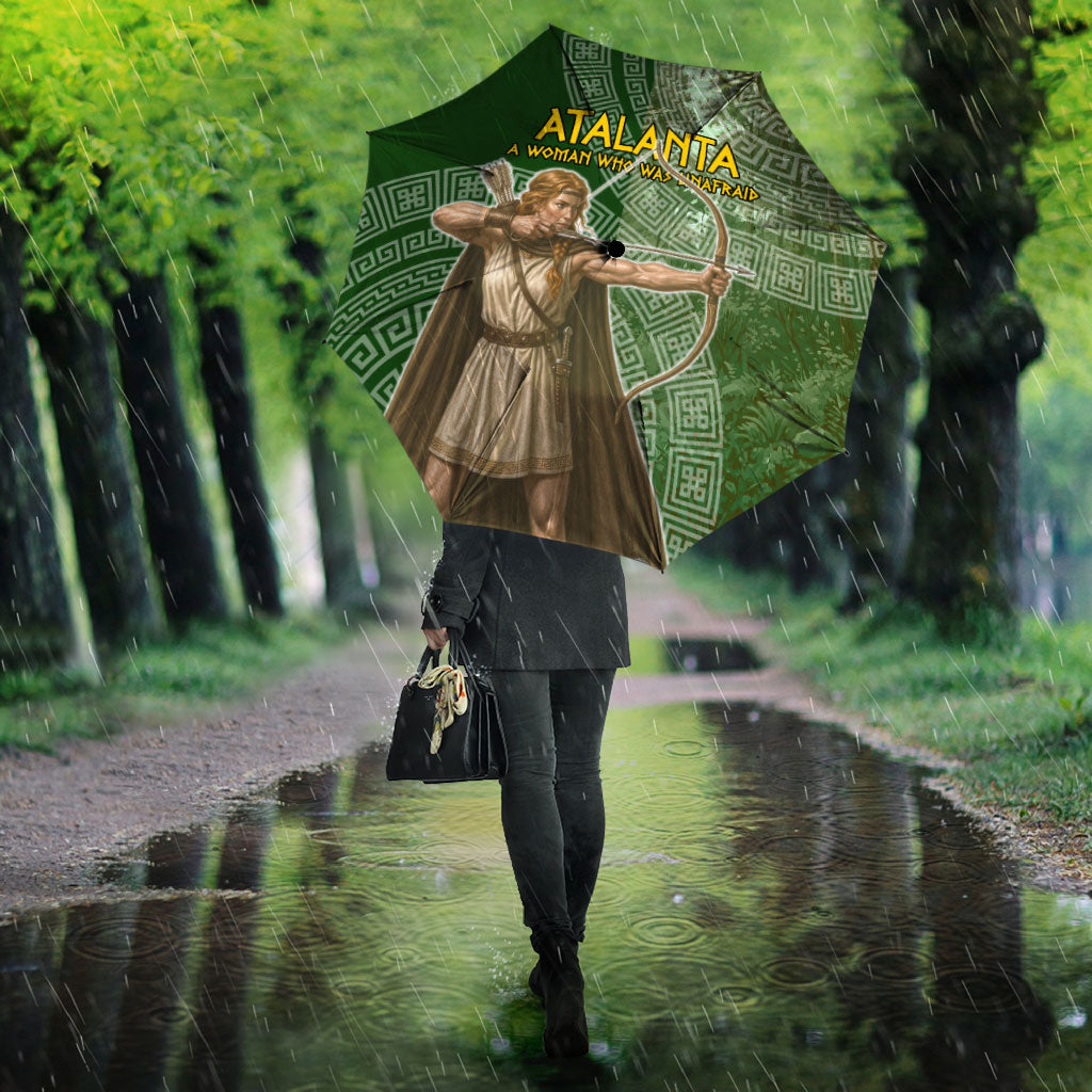 Atalanta Greek Mythology Huntress Archer Umbrella Ancient Greek Meander Pattern