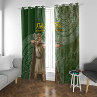 Atalanta Greek Mythology Huntress Archer Window Curtain Ancient Greek Meander Pattern