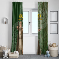 Atalanta Greek Mythology Huntress Archer Window Curtain Ancient Greek Meander Pattern