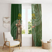 Atalanta Greek Mythology Huntress Archer Window Curtain Ancient Greek Meander Pattern