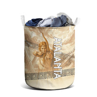 Atalanta Greek Mythology Huntress Archer Laundry Basket Ancient Greek Heroine Goddess Vintage Meander Artwork